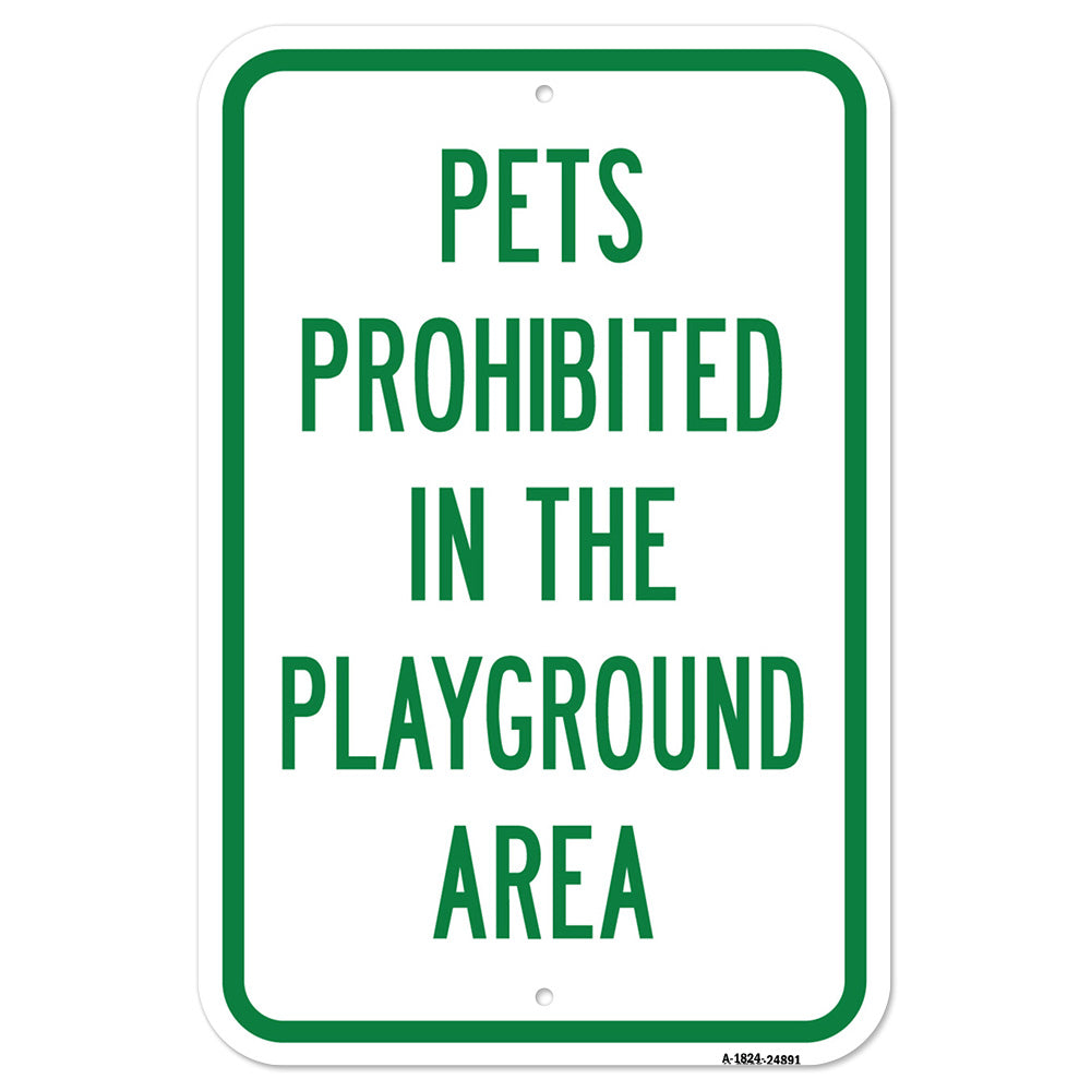 Pets Prohibited In The Playground Area