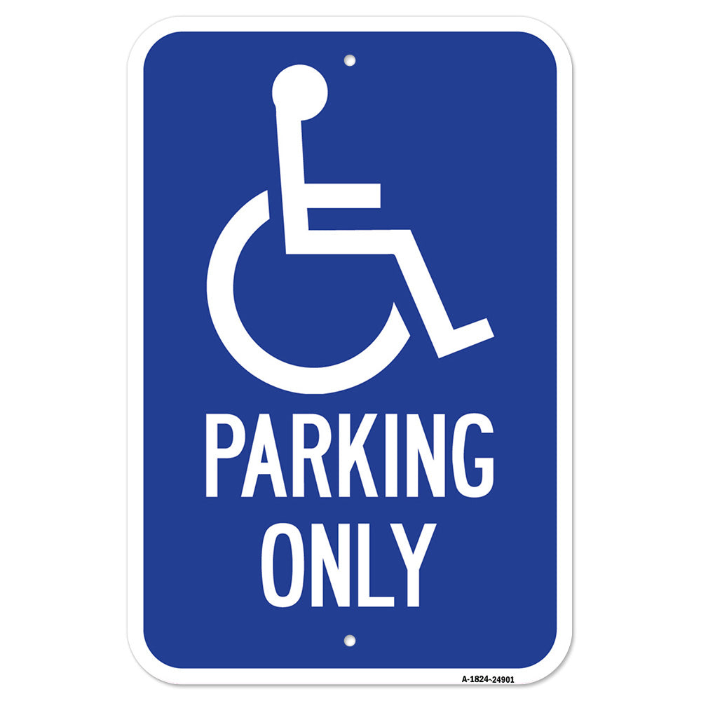 Parking Only With Handicapped Symbol