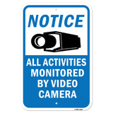 Notice All Activities Monitored By Video Camera
