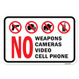 No Weapons Cameras Video Cell Phone