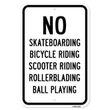 No Skateboarding Bicycle Riding Scooter Riding