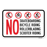 No Skateboarding No Bicycle Riding No Rollerbladin