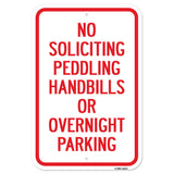 No Soliciting Peddling Handbills Or Overnight Park
