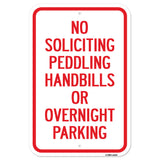No Soliciting Peddling Handbills Or Overnight Park
