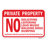 No Soliciting Loitering Loud Music Walking Dog Dum