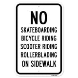 No Skateboarding Bicycle Riding Scooter Riding