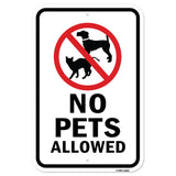 No Pets Allowed 1 (Dog & Cat Image - Black Letters