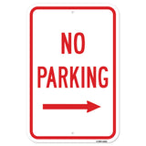 No Parking With Right Arrow
