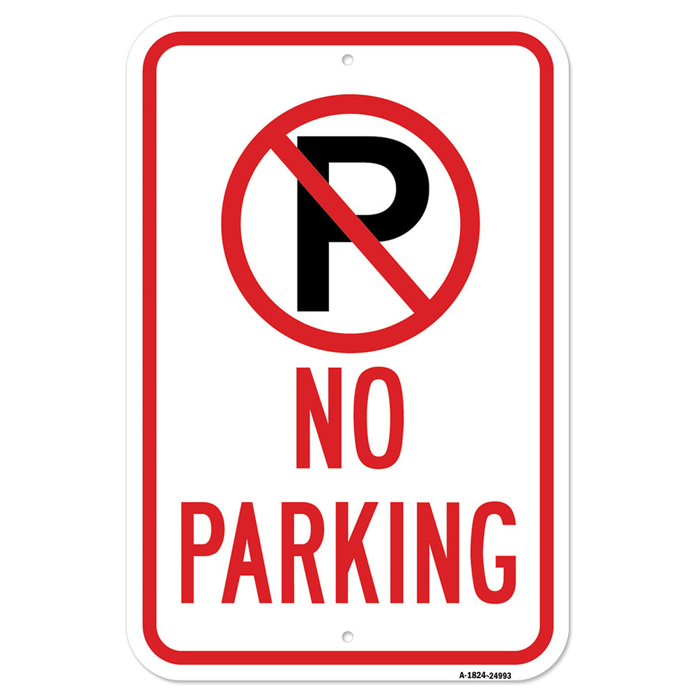 No Parking With '"P" No Parking Symbol