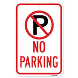 No Parking With '"P" No Parking Symbol