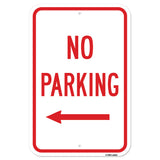 No Parking With Left Arrow