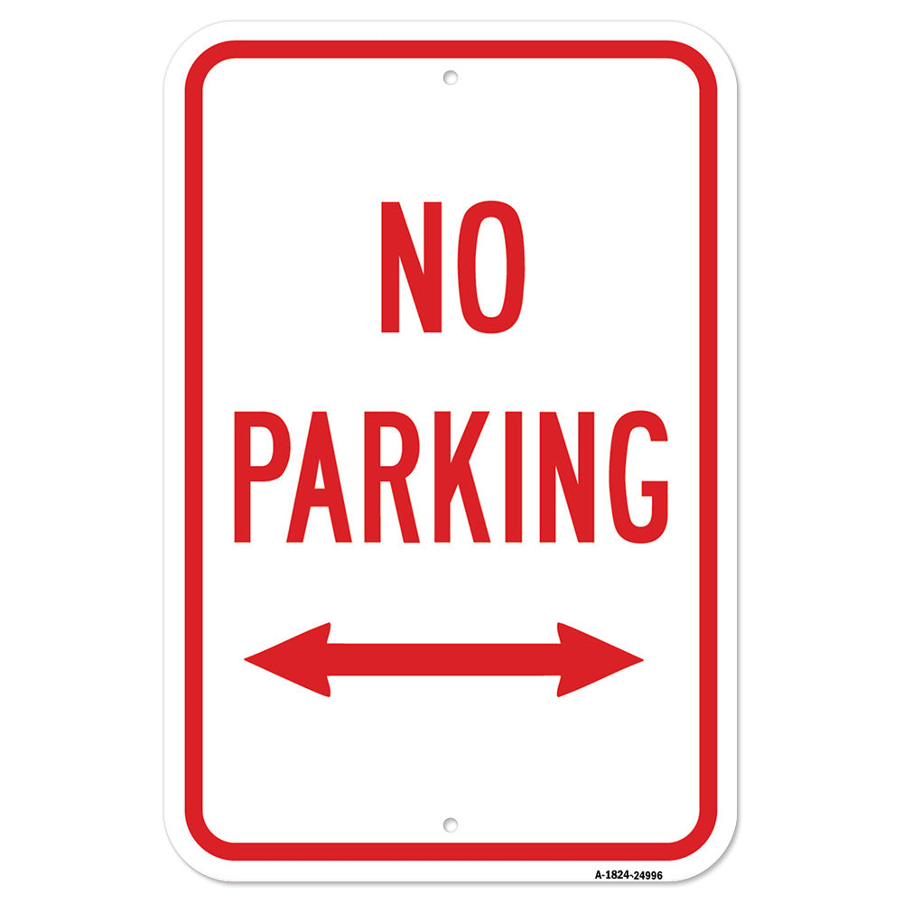 No Parking With Double Arrow
