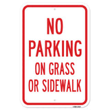 No Parking On Grass Or Sidewalk