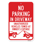 No Parking In Driveway Unauthorized Vehicles Towed