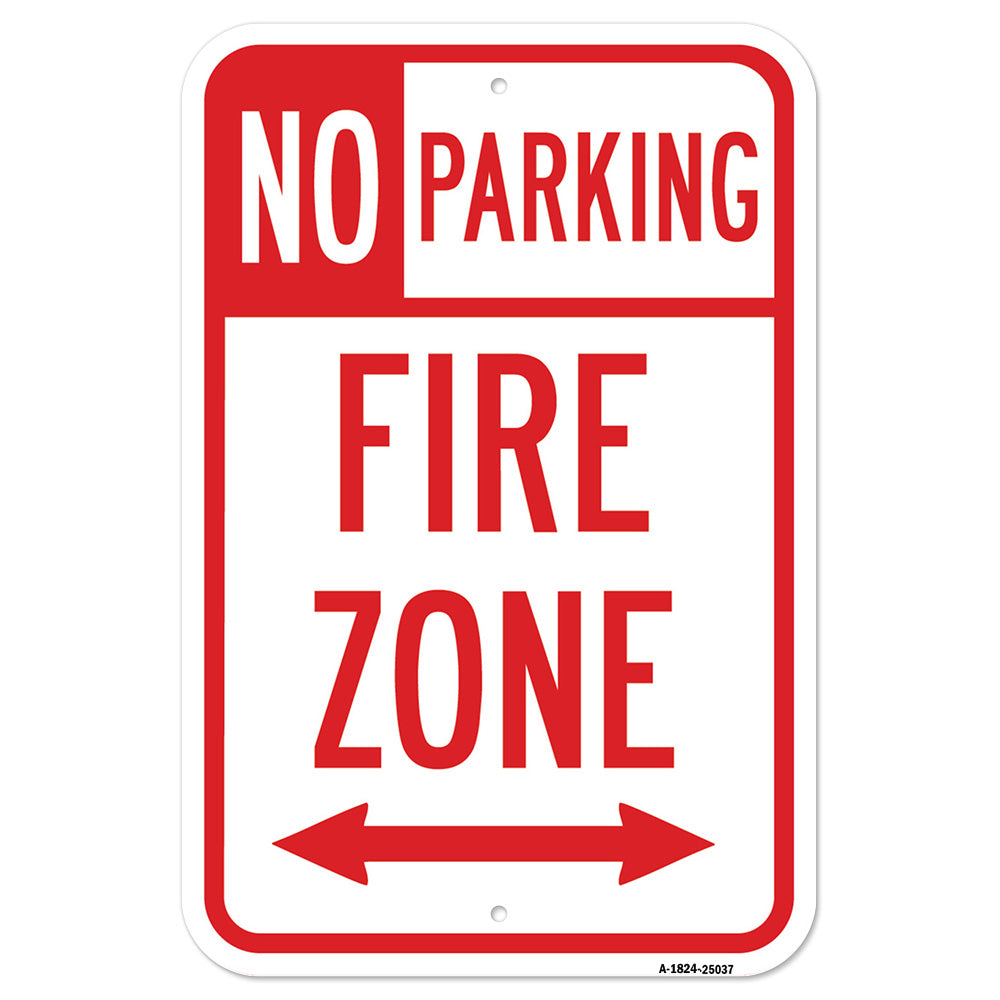 No Parking Fire Zone With Double Arrow 1