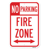 No Parking Fire Zone With Double Arrow 1