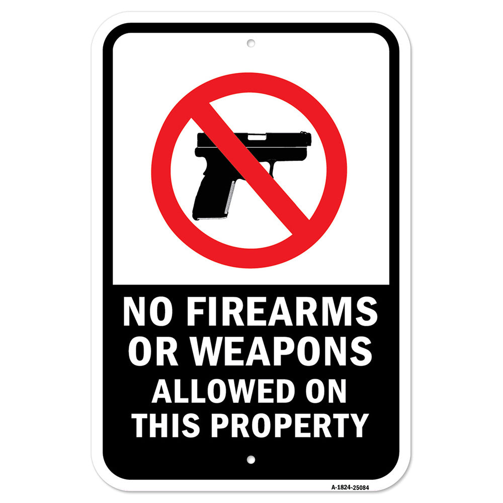 No Firearms Or Weapons Allowed On This Property