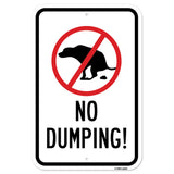 No Dumping With Dog Graphic