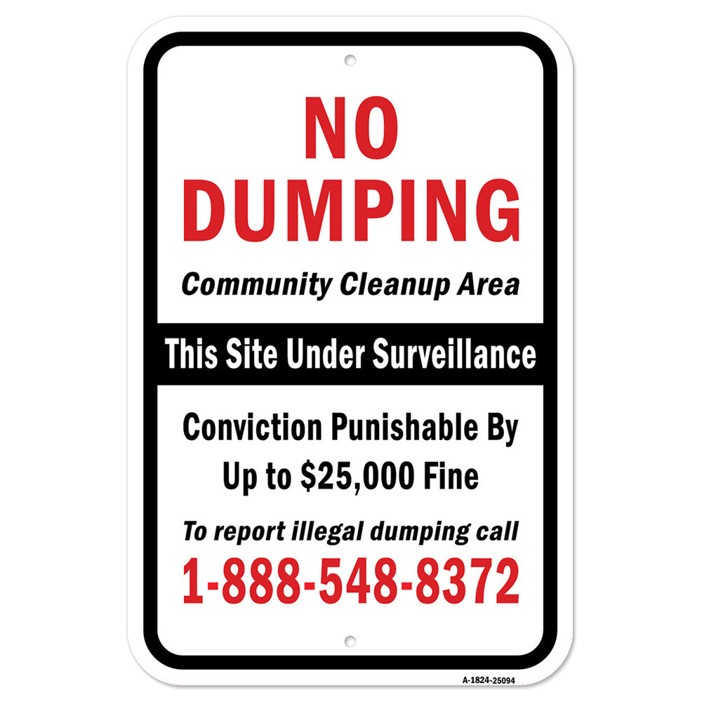 No Dumping Community Cleanup Area This Site Under