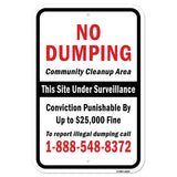 No Dumping Community Cleanup Area This Site Under