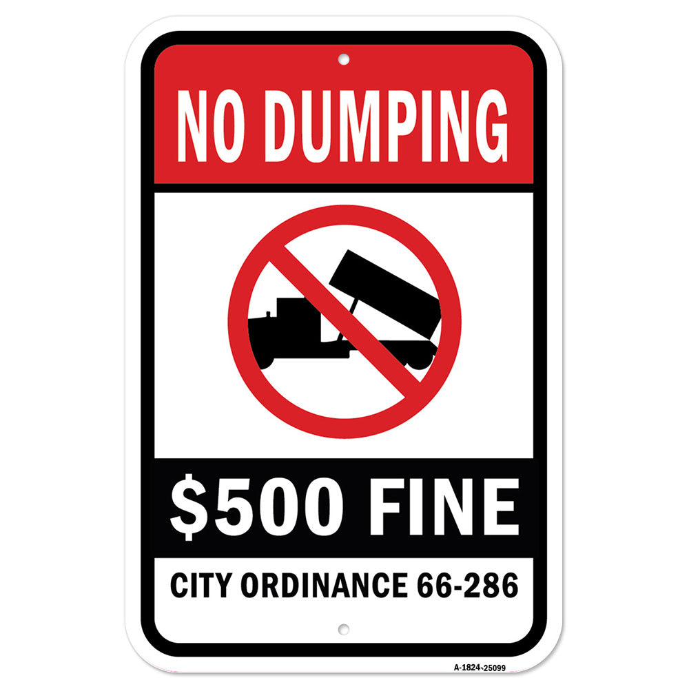 No Dumping $500 Fine City Ordinance 66-286