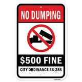 No Dumping $500 Fine City Ordinance 66-286
