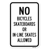 No Bicycles Skateboards Or In-line Skates Allowe