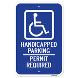 Handicapped Symbol With Handicapped Parking Permit