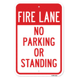 Fire Lane No Parking Or Standing