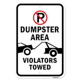 Dumpster Area Violators Towed With '"P" No Parking