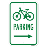 Bicycle Parking With Right Arrow