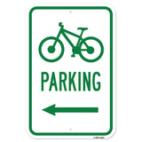 Bicycle Parking With Left Arrow