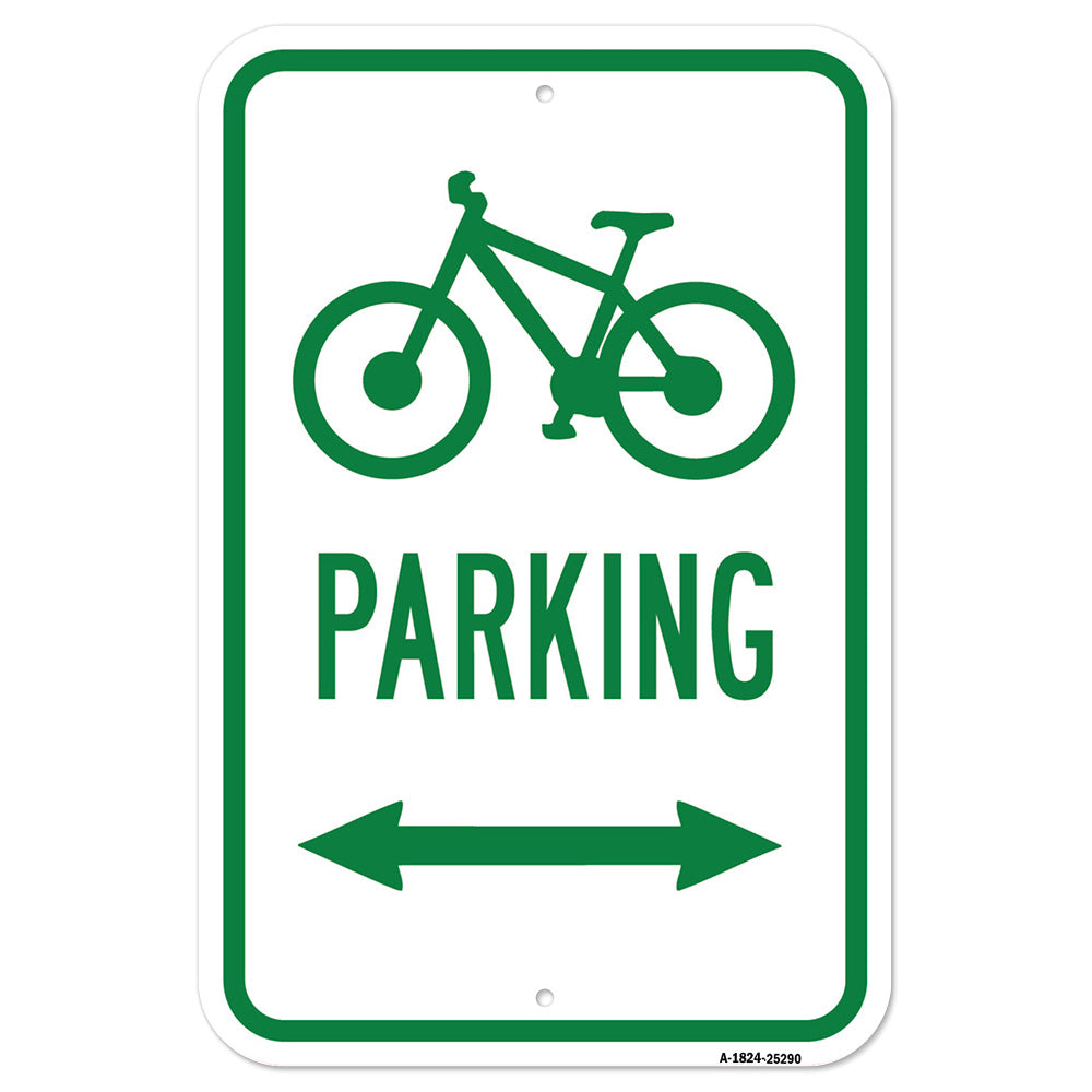 Bicycle Parking With Double Arrow