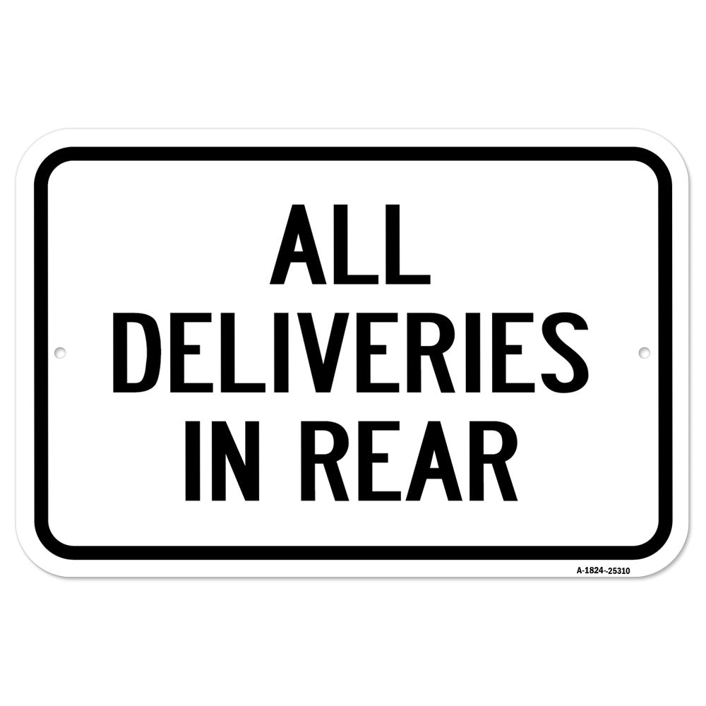 All Deliveries In Rear