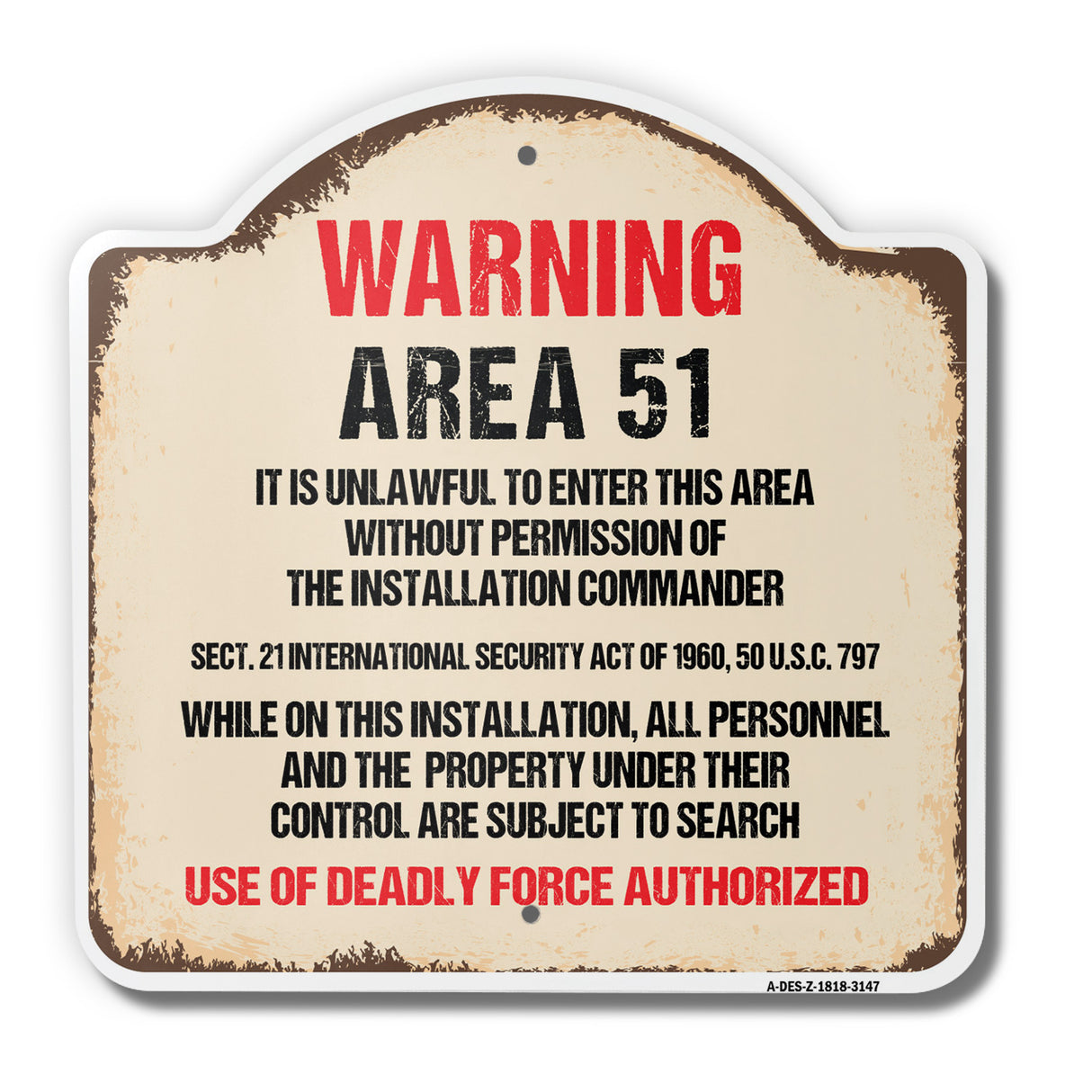 Warning Area 51