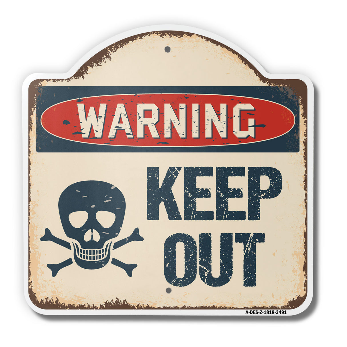 Keep Out With Skull & Crossbones