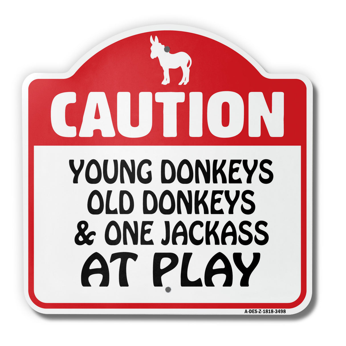Caution Young Donkeys Old Donkeys At Play