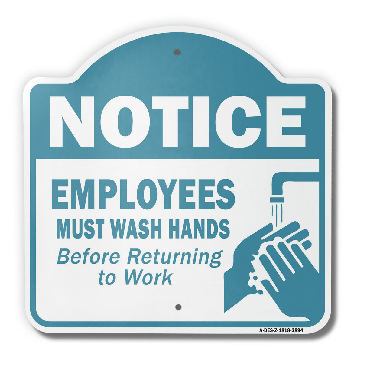 Notice Employees Must Wash Hands