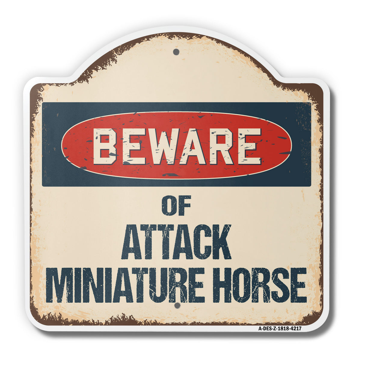 Beware Of Attack Miniature Horse