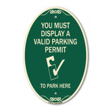 You Must Display A Valid Parking Permit to Park Here (With Parking Permit Graphic)