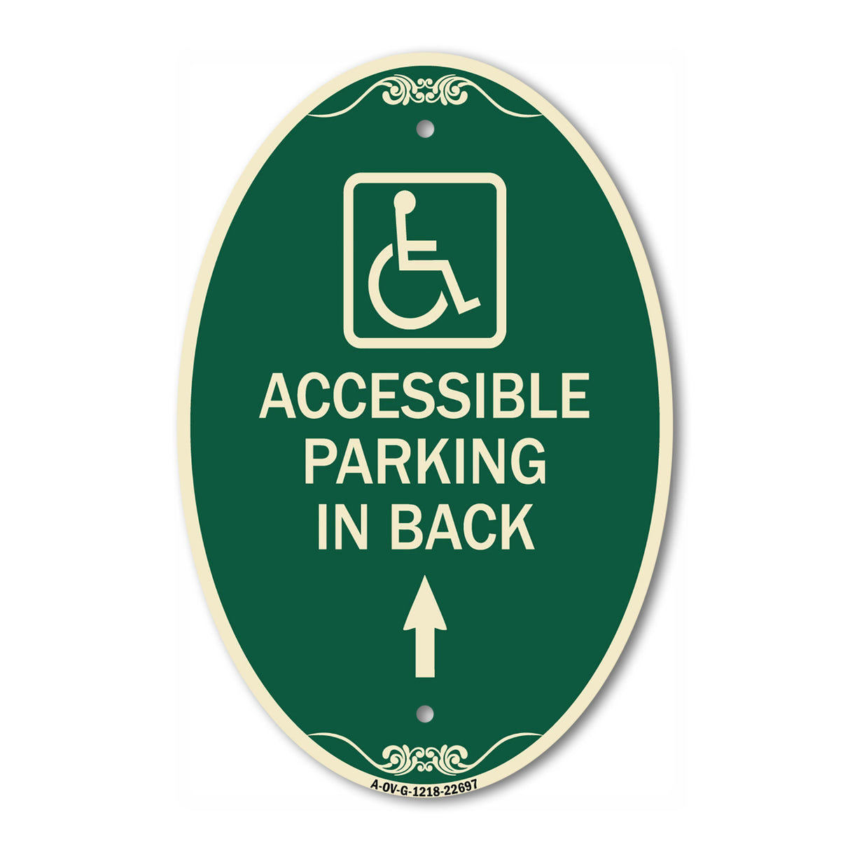 With NY - Approved Isa Symbol Accessible Parking on Up Arrow (With Graphic)
