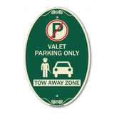 Valet Parking Only Tow Away Zone with Car Graphic