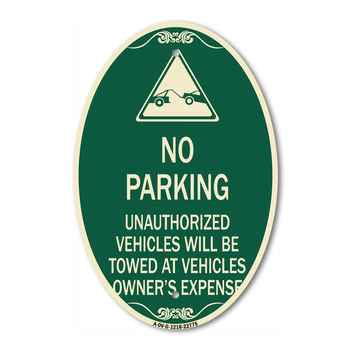 Unauthorized Vehicles Towed at Owner Expense with Graphic
