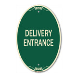 Traffic Entrance Sign Delivery Entrance