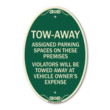 Tow Zone Assigned Parking Spaces on These Premises Violators Will Be Towed Away at Vehicle Owner's Expense