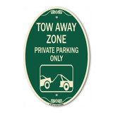 Tow Away Zone - Private Parking Only (With Car Towing Symbol)