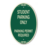 Student Parking Only Parking Permit Required