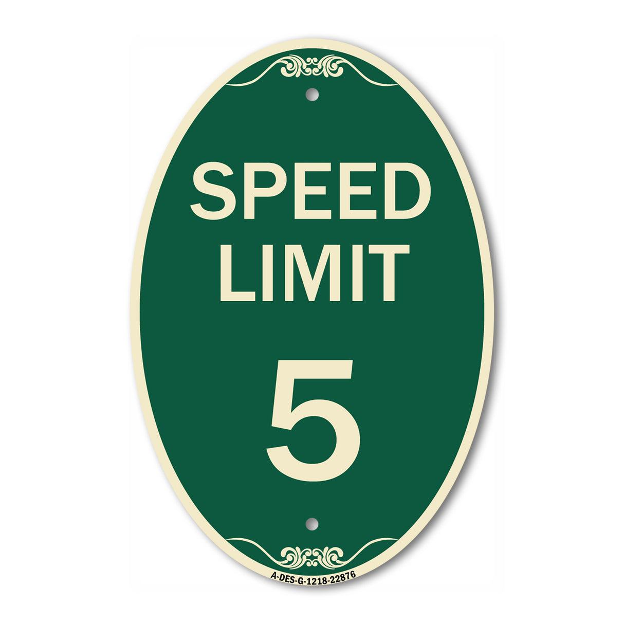 Speed Regulation Sign Speed Limit 5 Mph