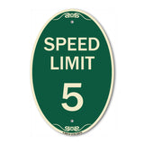 Speed Regulation Sign Speed Limit 5 Mph
