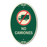 Spanish Traffic Sign No Camiones (No Trucks) (With Graphic)